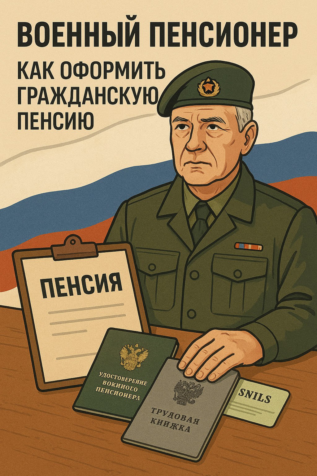 ❗️Вторая пенсия военному: Когда у вас возникает право на страховую пенсию по старости (возраст + стаж + баллы) — государство не начинает платить её автоматически.