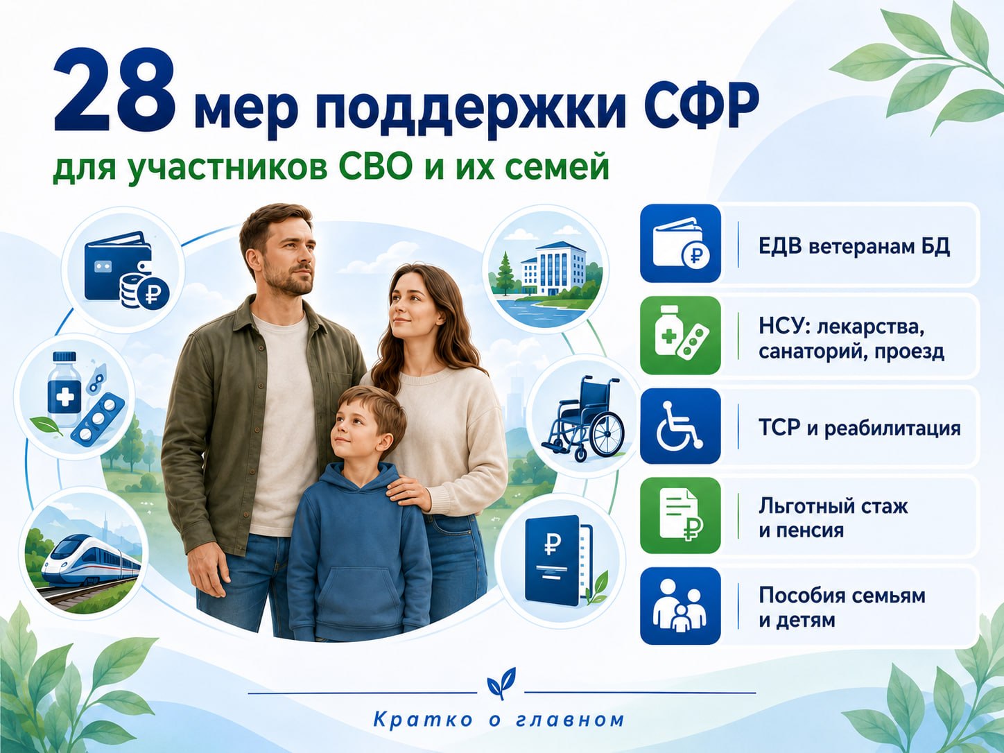 🏛 28 мер поддержки от Социального фонда: что важно знать участникам СВО и семьям