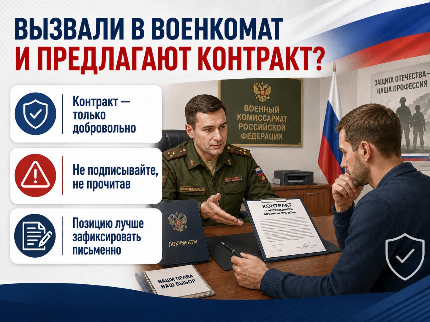 📝🪖 Вызвали в военкомат и предлагают заключить контракт: что важно знать
